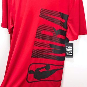 NBA Red Logo Dri-fit Short Sleeved Shirt M L XL